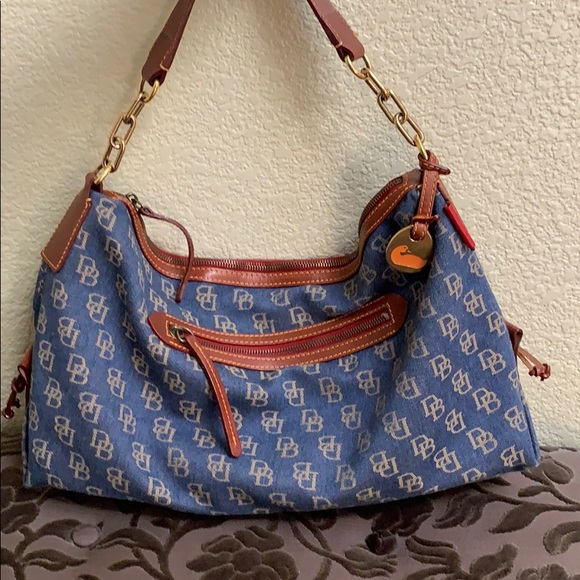 Dooney Bourke Denim Purse With Wallet 